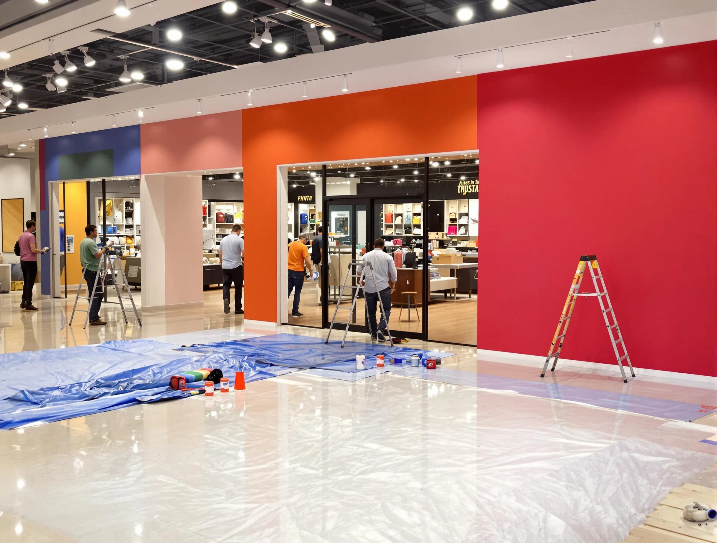 Sun City West House Painters painting a commercial interior in Sun City West, AZ