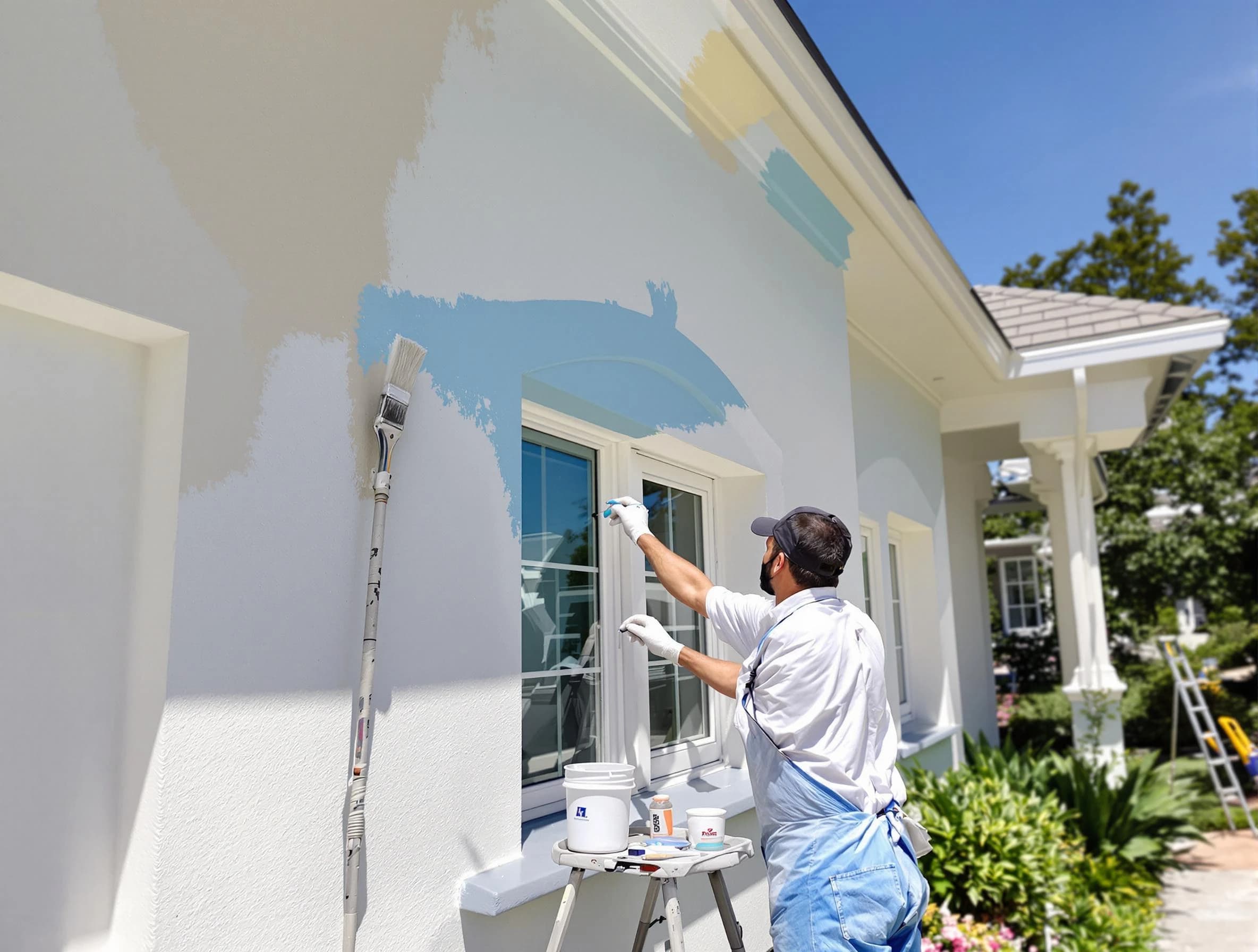 Sun City West House Painters professional painting the exterior of a house in Sun City West, AZ