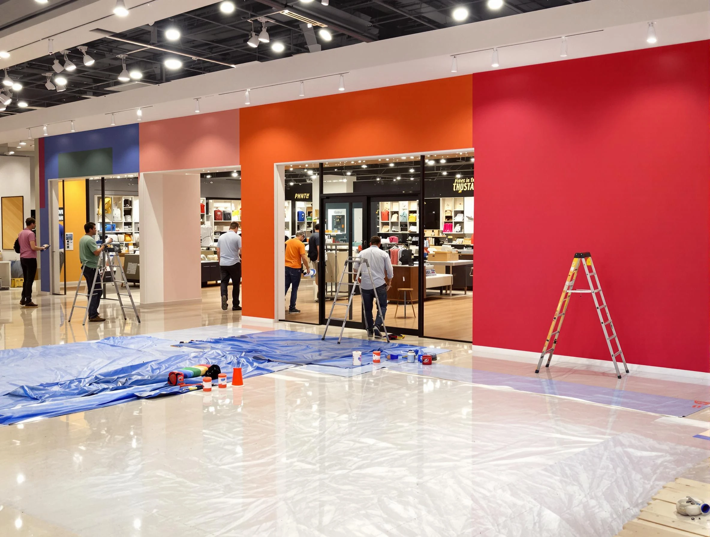 Sun City West House Painters painting a commercial interior in Sun City West, AZ