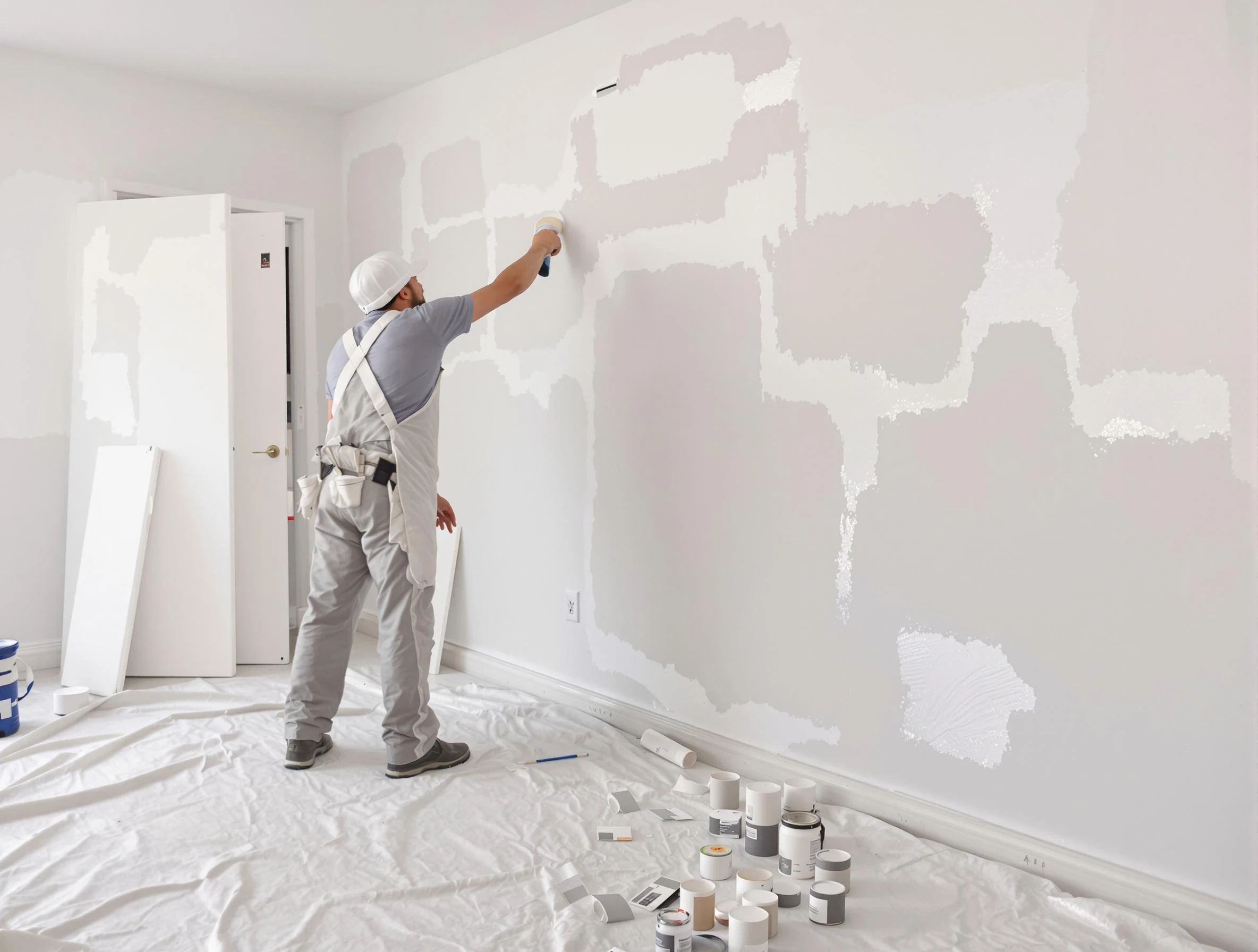 Before and after drywall repair by Sun City West House Painters in Sun City West