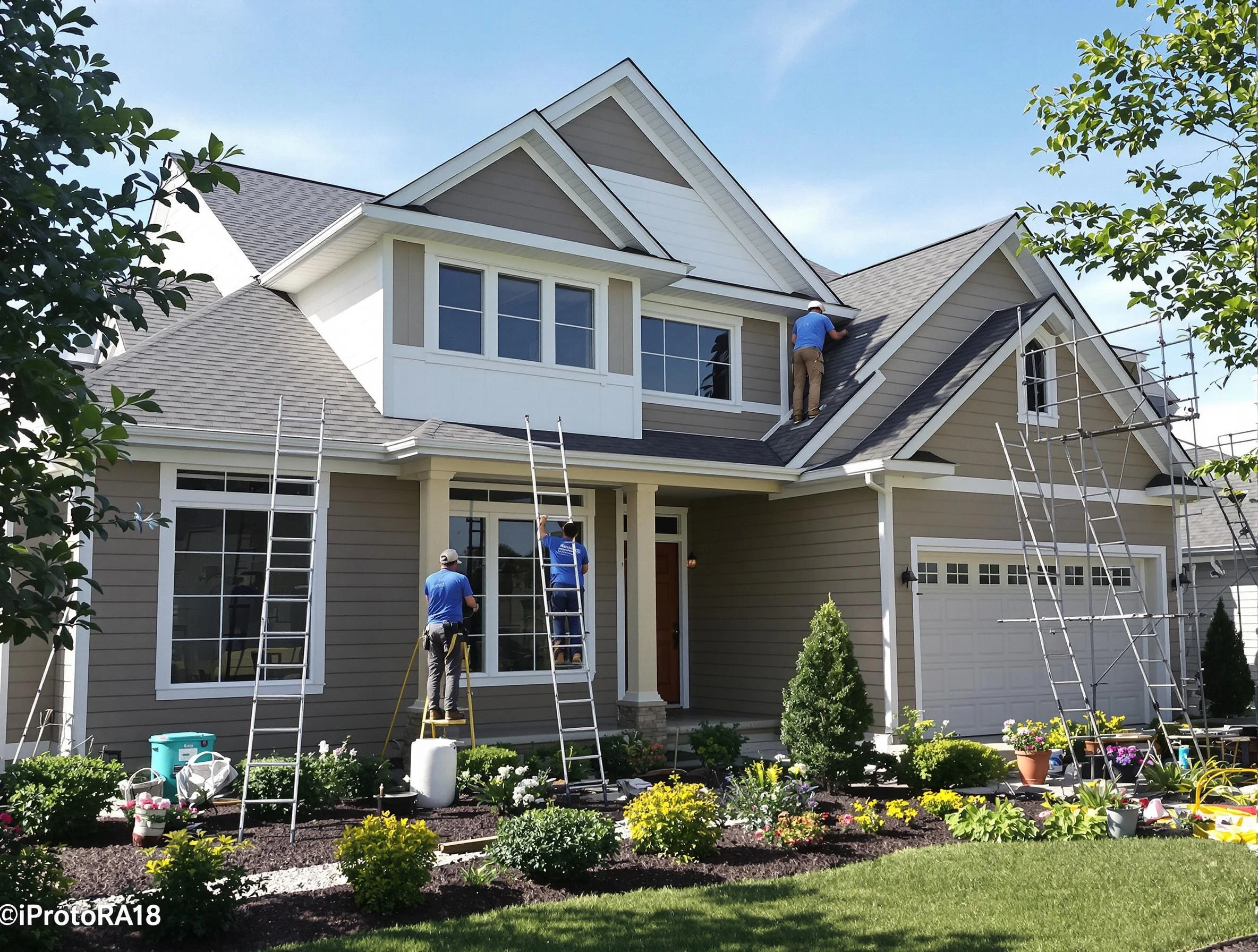 Detailed exterior painting by Sun City West House Painters in Sun City West